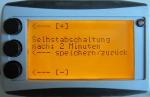 Laptimer - Selbstabschaltung